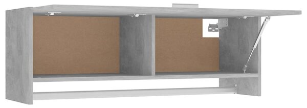 Betonszürke szerelt fa ruhásszekrény 100 x 32,5 x 35 cm