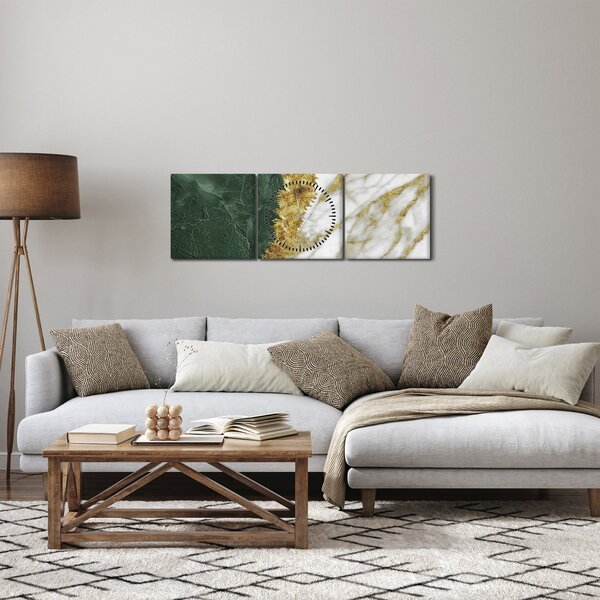 Kép - Zöld márvány N⁰1 (órával) (90x30 cm)