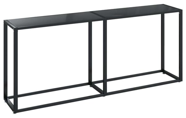Fekete edzett üveg tálalóasztal 180 x 35 x 75,5 cm