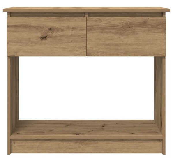 Kézműves tölgy konzolasztal fiókokkal 85,5x38,5x74,5 cm