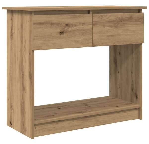 Kézműves tölgy konzolasztal fiókokkal 85,5x38,5x74,5 cm