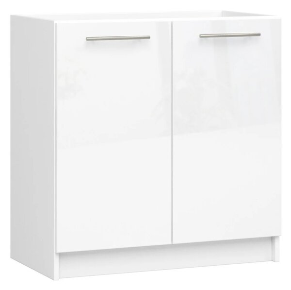 Mosdószekrény 80 cm VERMINA - fehér / fényes fehér