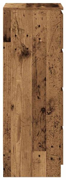 Antik fa színű szerelt fa tálalószekrény 37,5x35x99 cm