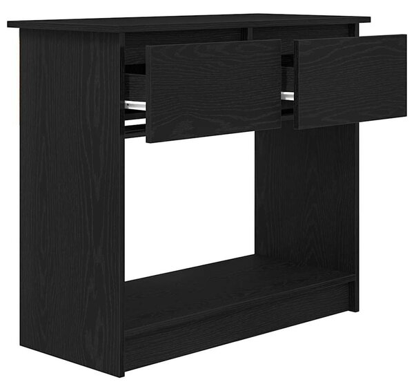 Fekete konzolasztal fiókokkal 85,5x38,5x74,5 cm