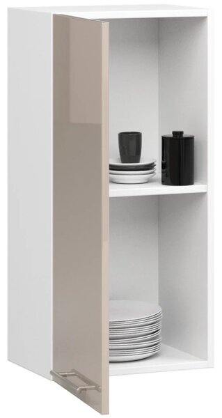 Felső konyhaszekrény 40 cm VERMINA - fehér / cappuccino fényes felülettel