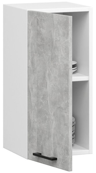 Fali konyhaszekrény 30 cm VERMINA - fehér / beton