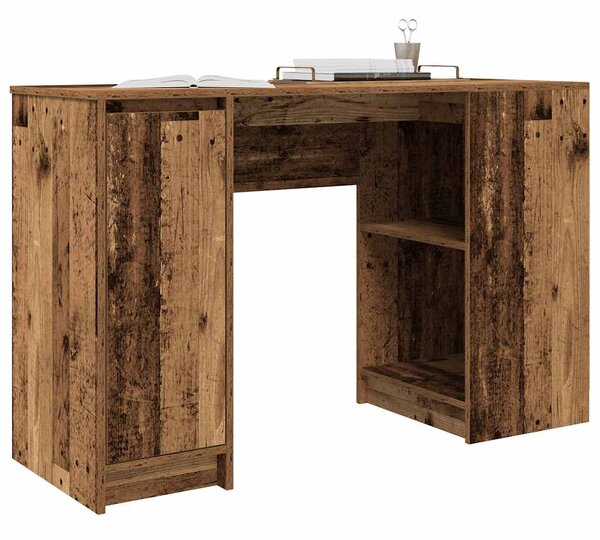 Antik fa szerelt fa íróasztal 120x42x76 cm