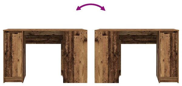 Antik fa szerelt fa íróasztal 120x42x76 cm