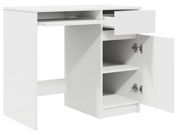 Fehér forgácslap íróasztal 86x49x76 cm