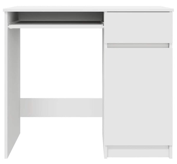 Fehér forgácslap íróasztal 86x49x76 cm