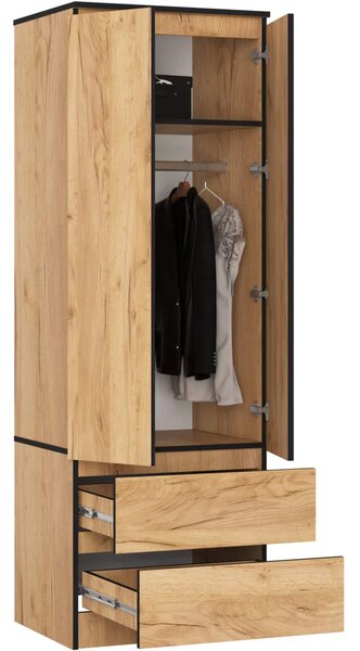 Fiókos gardróbszekrény 60 cm WREN - craft tölgy