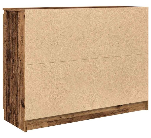 Antik fa szerelt fa tálalószekrény fiókos 100,5x35x76 cm