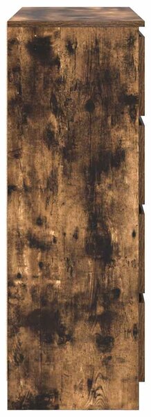 Füstös tölgy színű szerelt fa tálalószekrény 100x35x99 cm
