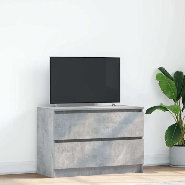 Betonszürke szerelt fa TV-szekrény 80x35x54 cm