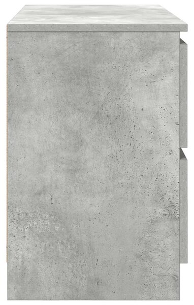 Betonszürke szerelt fa TV-szekrény 80x35x54 cm