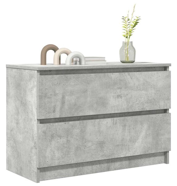 Betonszürke szerelt fa TV-szekrény 80x35x54 cm