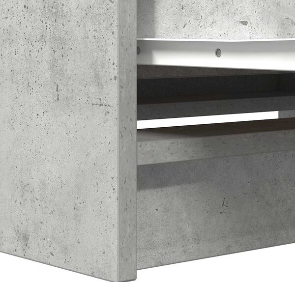 Betonszürke szerelt fa TV-szekrény 80x35x54 cm