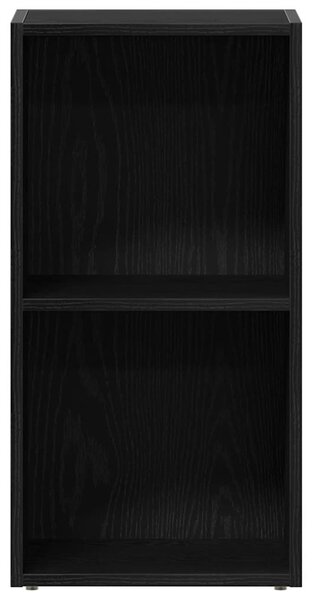 Fekete tölgy szerelt fa LP tárolódoboz 71x34x36 cm