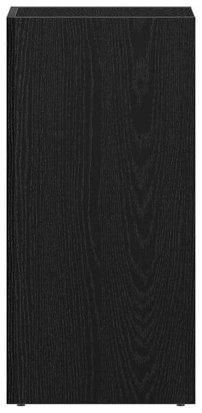 Fekete tölgy szerelt fa LP tárolódoboz 71x34x36 cm