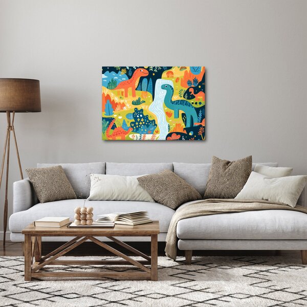 Kép - Vidám dinoszauruszok (70x50 cm)