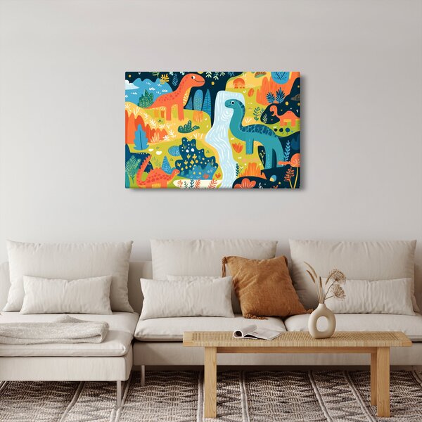 Kép - Vidám dinoszauruszok (90x60 cm)