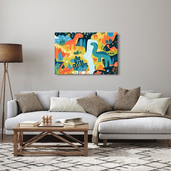 Kép - Vidám dinoszauruszok (90x60 cm)
