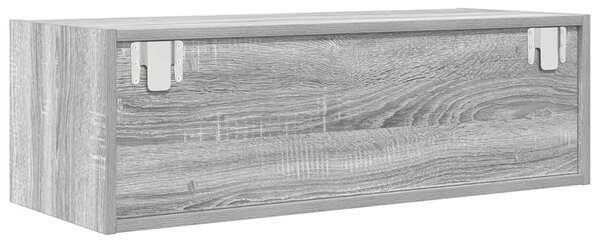Szürke sonoma színű szerelt fa TV-szekrény 80x31x25,5 cm