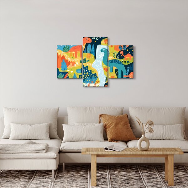 Kép - Vidám dinoszauruszok (90x60 cm)