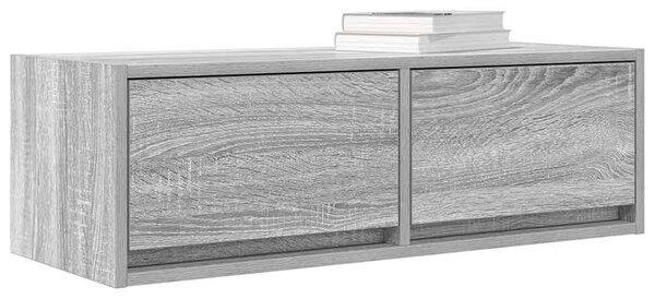 Szürke sonoma színű szerelt fa TV-szekrény 80x31x25,5 cm