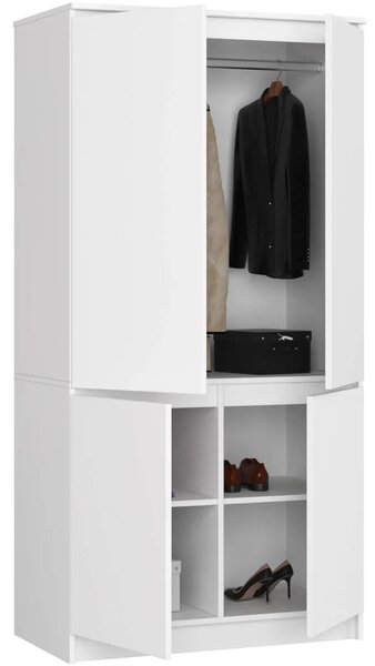 Négyajtós szekrény 90 cm LOTA - fehér