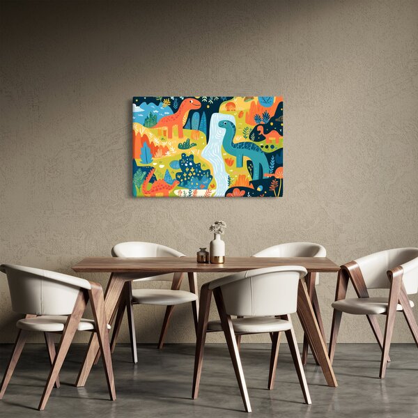 Kép - Vidám dinoszauruszok (90x60 cm)