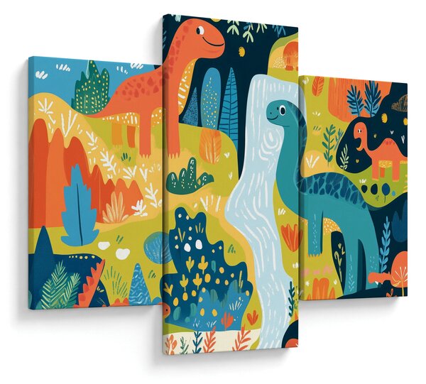 Kép - Vidám dinoszauruszok (90x60 cm)