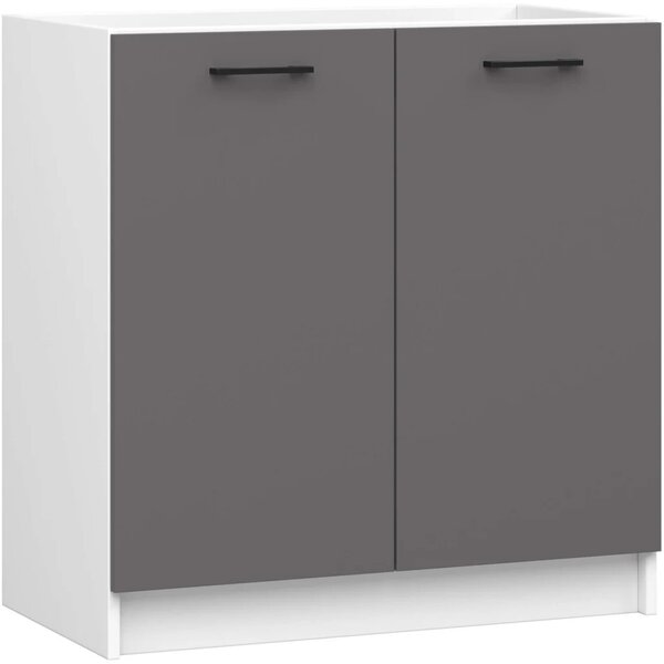 Mosdószekrény 80 cm VERMINA - fehér / szürke
