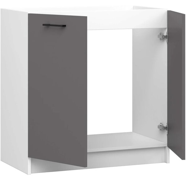 Mosdószekrény 80 cm VERMINA - fehér / szürke