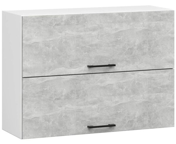 Felső függesztett konyhaszekrény 80 cm VERMINA - fehér / beton