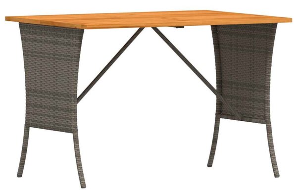 4 részes szürke polyrattan kerti étkezőszett párnával