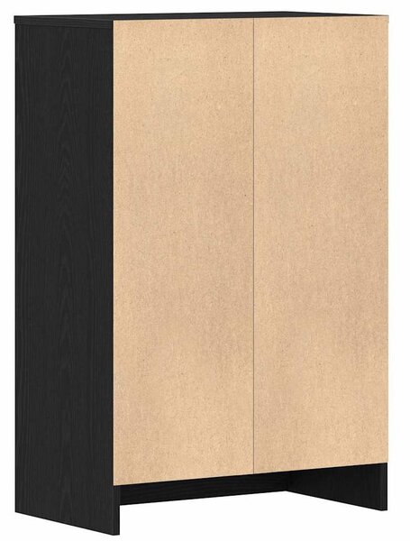 Fekete tölgy szerelt fa cipőszekrény 60x35x92 cm