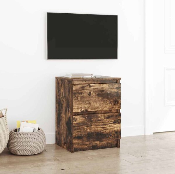 Füstös tölgy színű szerelt fa TV-szekrény 40x35x54 cm