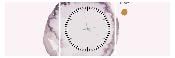 Kép - Lila minimalizmus N⁰4 (órával) (90x30 cm)