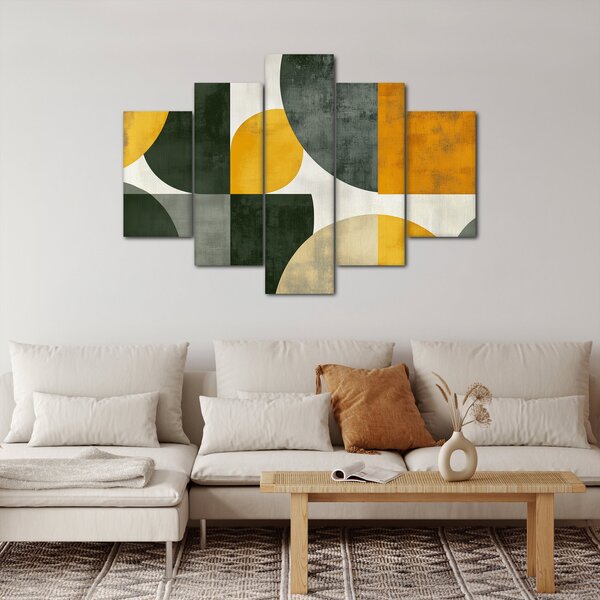 Kép - Olívazöld absztrakció (150x105 cm)