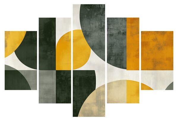 Kép - Olívazöld absztrakció (150x105 cm)