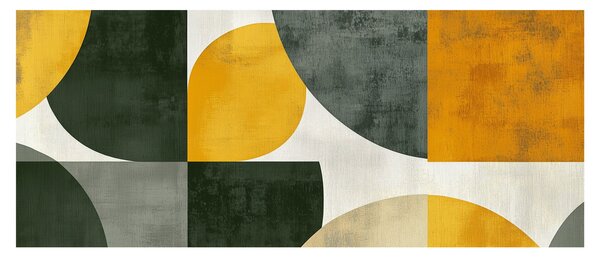 Kép - Olívazöld absztrakció (120x50 cm)