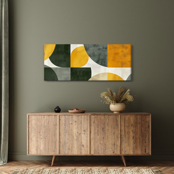 Kép - Olívazöld absztrakció (120x50 cm)