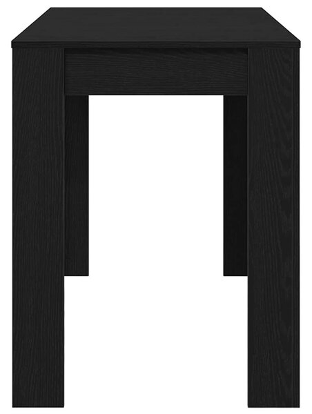 Fekete tölgy színű szerelt fa étkezőasztal 120 x 60 x 75 cm