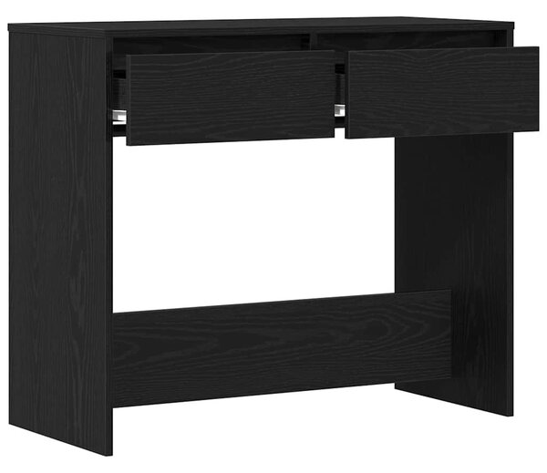 Fekete tölgyszínű szerelt fa dohányzóasztal 89x41x76,5 cm
