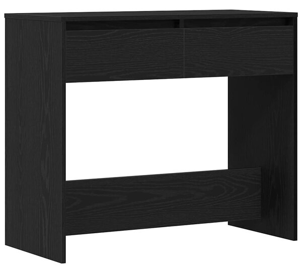 Fekete tölgyszínű szerelt fa dohányzóasztal 89x41x76,5 cm