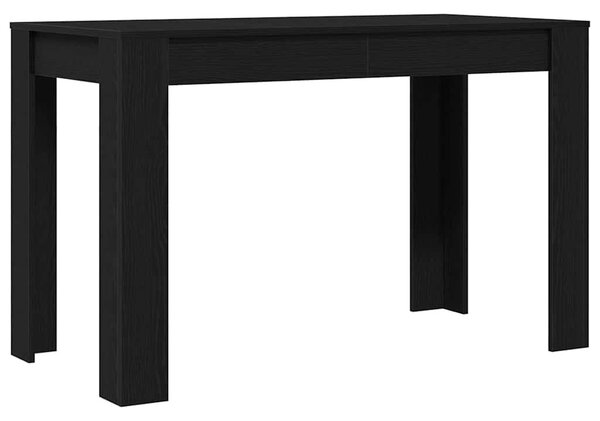 Fekete tölgy színű szerelt fa étkezőasztal 120 x 60 x 75 cm
