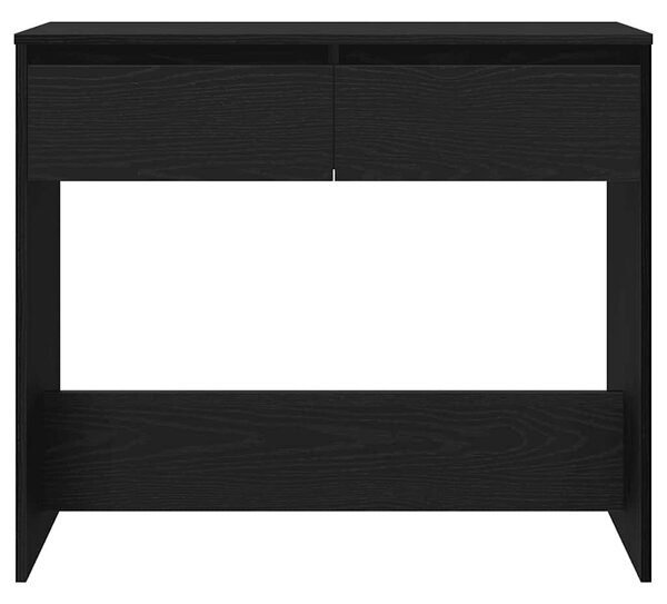 Fekete tölgyszínű szerelt fa dohányzóasztal 89x41x76,5 cm