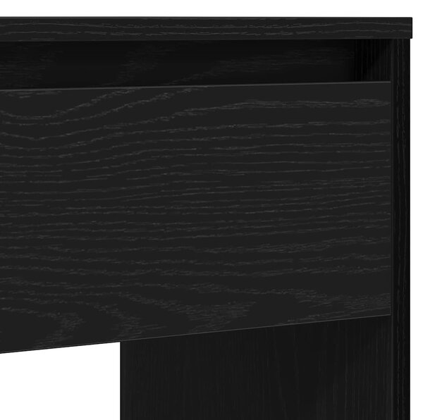Fekete tölgyszínű szerelt fa dohányzóasztal 89x41x76,5 cm