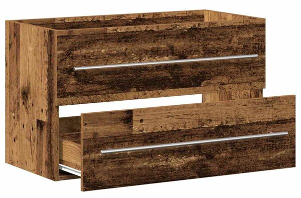 Antik fa színű szerelt fa mosdószekrény 80x38,5x48 cm